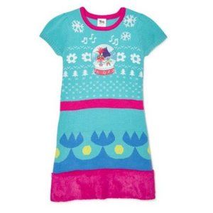 Dreamworks Trolls Girls Poppy Sweater Knit Dress X-Large 14/16
